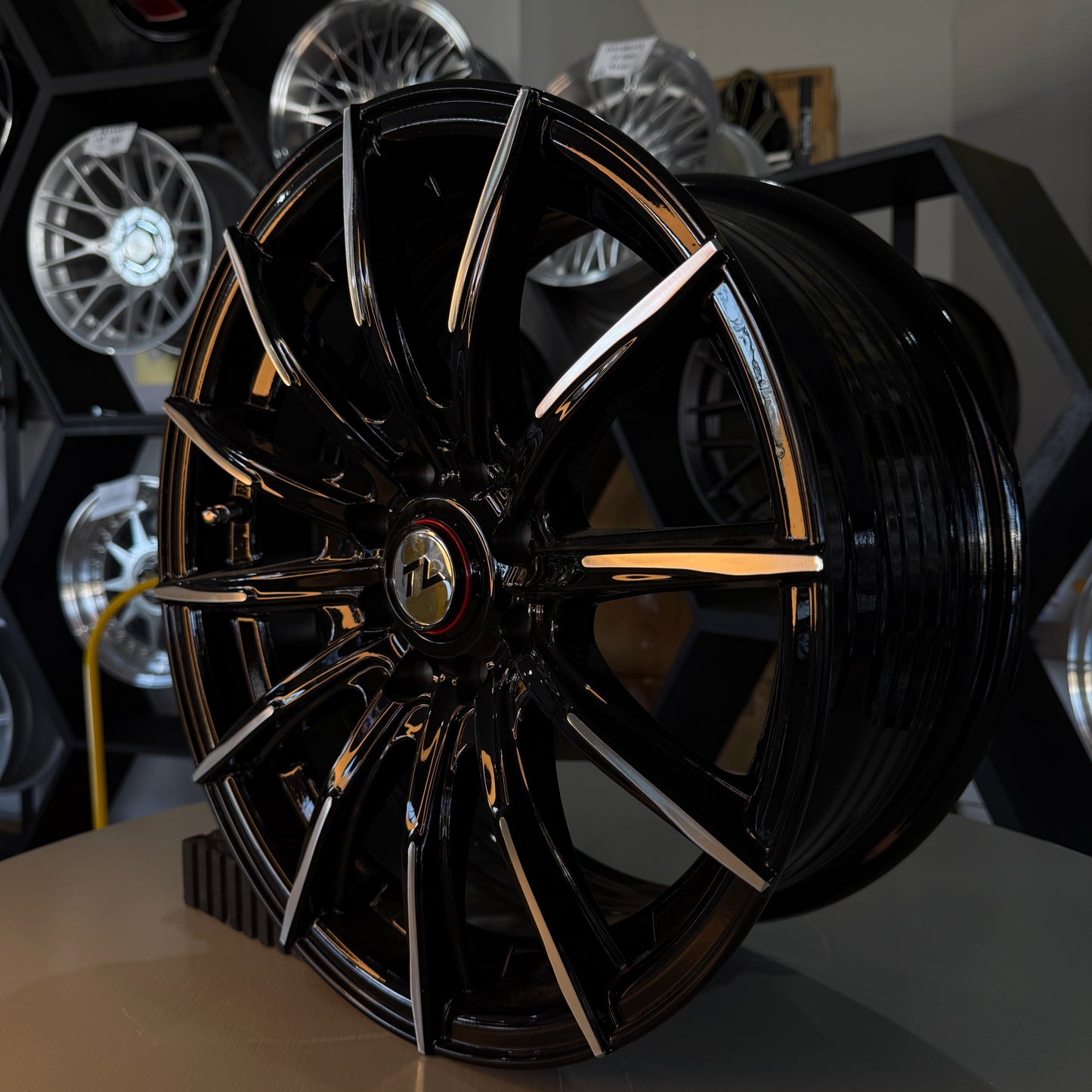 15" TL WHEELS 4X100/108 BLACK/SILVER