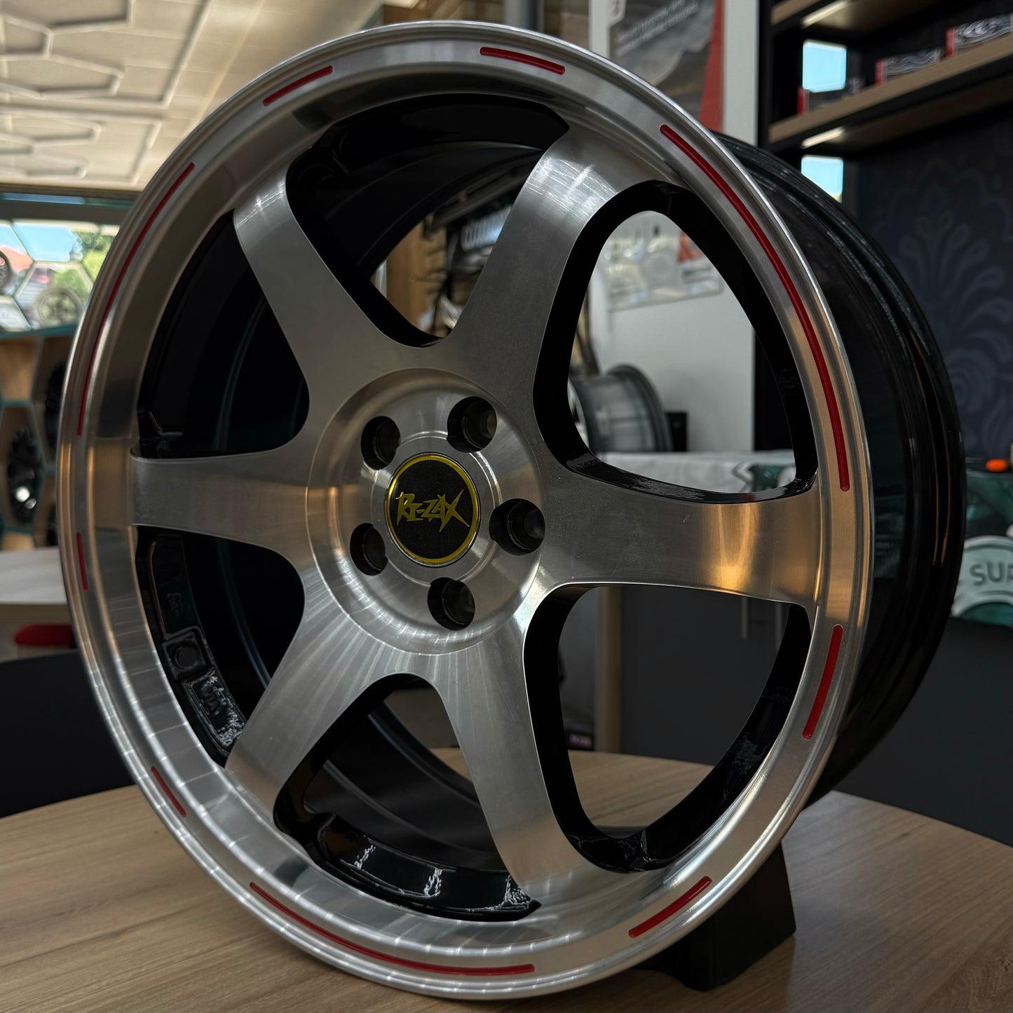 17" RIZAX 5X100 BLACK/SILVER