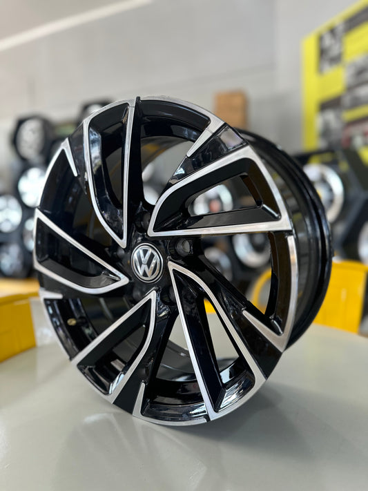 15" VW 5X112 BLACK/SILVER