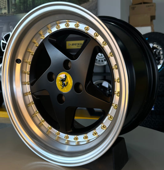 15" FERRARI BLADES 4X100 BLACK