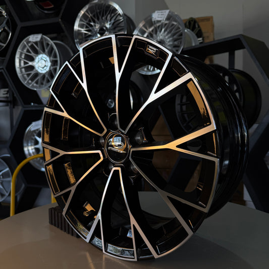 15" R 5X100 BLACK/SILVER