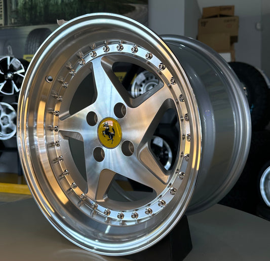 15" FERRARI BLADES 4X100 SILVER