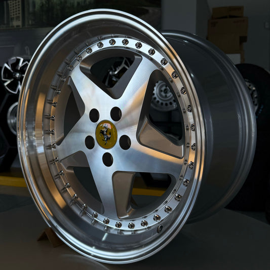 17" FERRARI BLADES 5X100 SILVER
