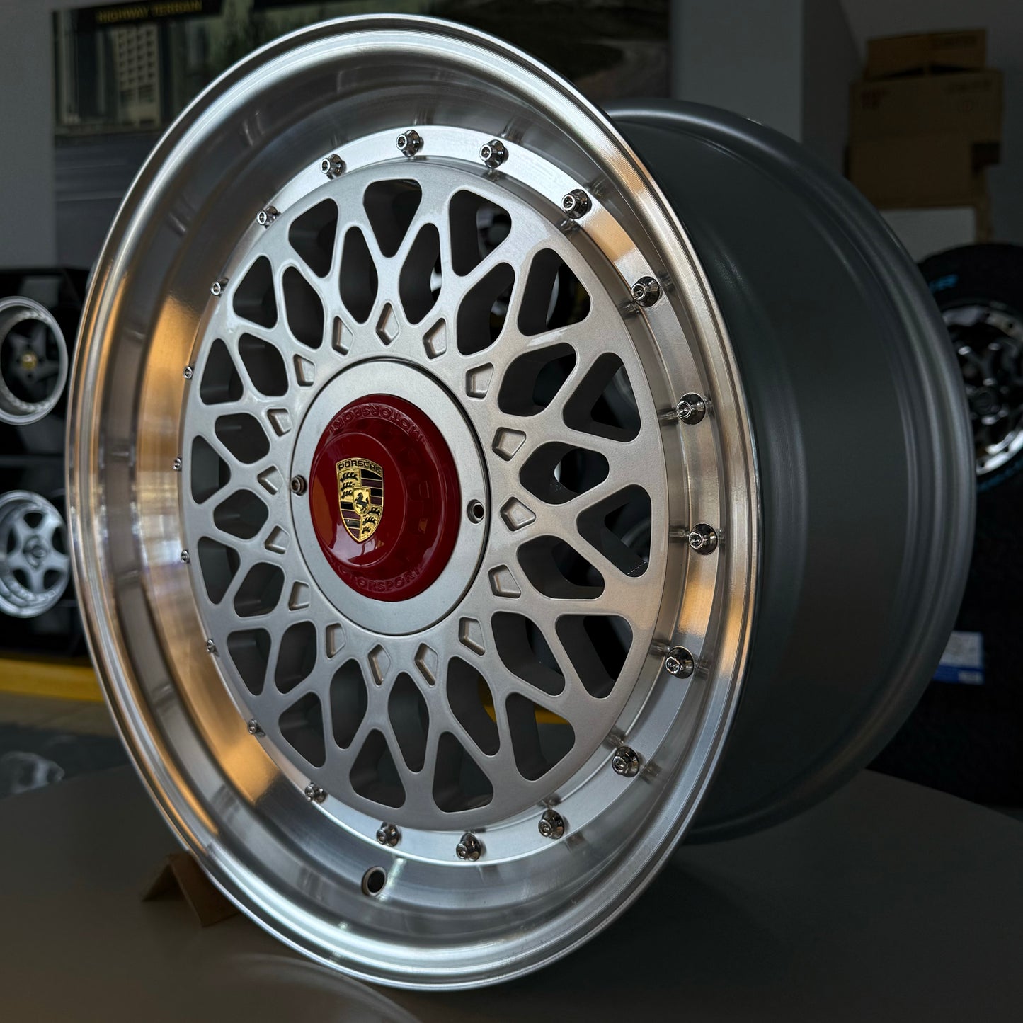 17" PORSCHE CUPS 5X112/120 SILVER