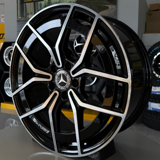 19" MERCEDES 5X112 BLACK/SILVER