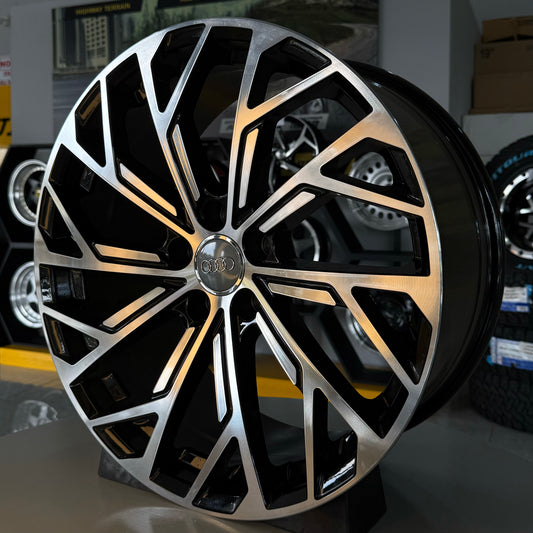 19" AUDI 5X112 BLACK/SILVER