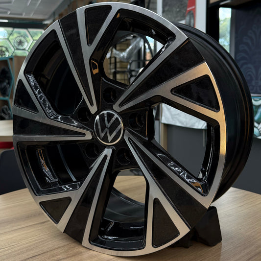 15" VW 5X100 BLACK/SILVER